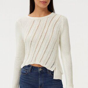 Proenza Schouler Off-White Cotton Knit Sweater M Designer Pullover Minimalist